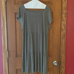 Natural Life light brown short-sleeved mini dress Size S